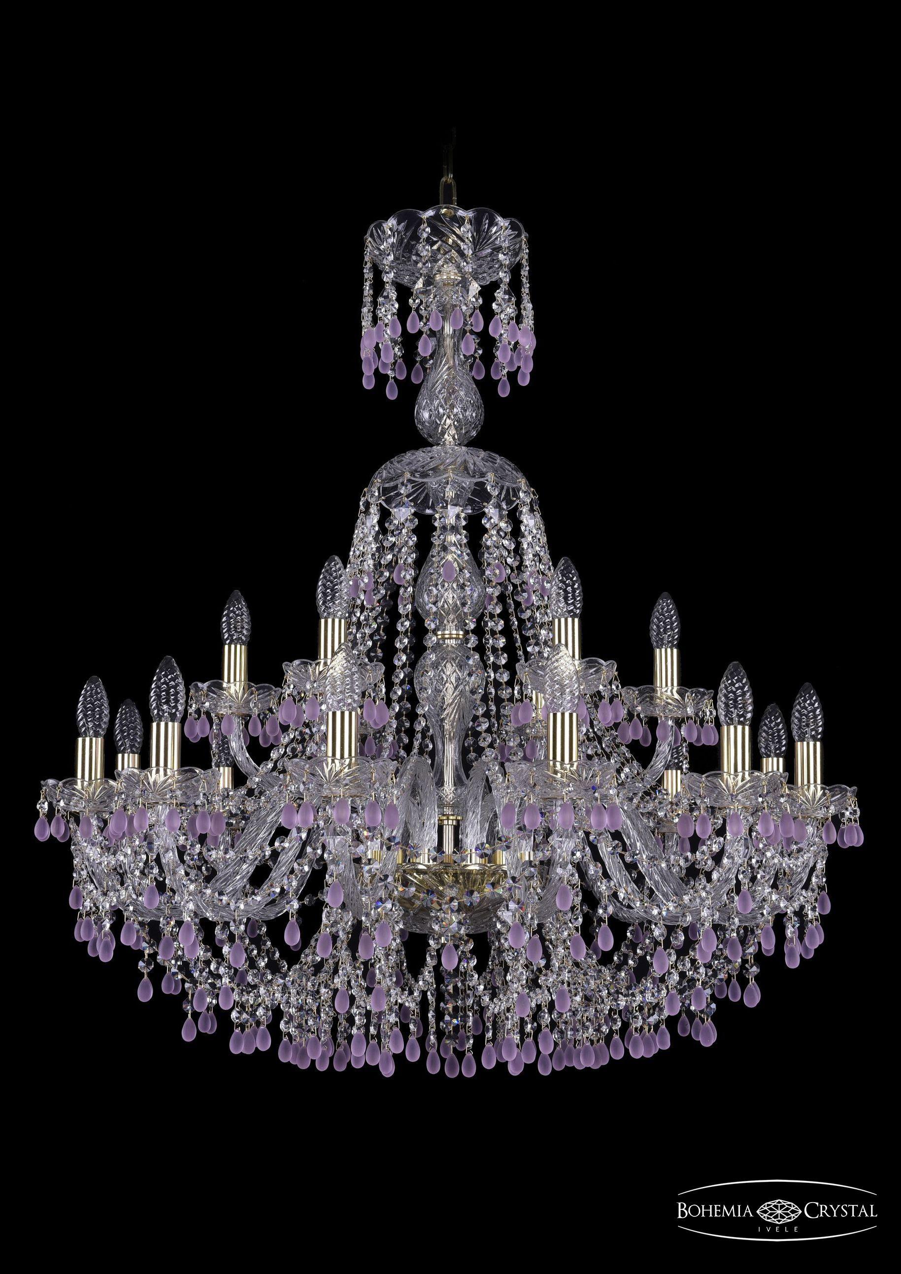 

Подвесная люстра Bohemia Ivele Crystal 1410/12+6/300/XL-95/G/V7010