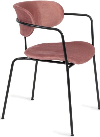 

Стул TetChair VAN HALLEN mod. 2433S ткань/металл коралловый/черный, VAN HALLEN mod. 2433S ткань/металл