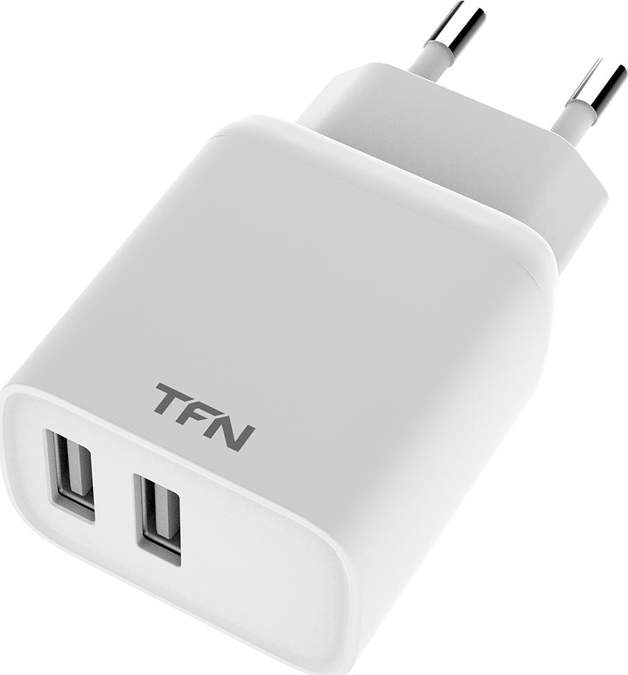 

Сетевое зарядное устройство TFN RAPID+ 2USB 2.4A 12W White [TFN-WCRPD12W2UWH], RAPID+ 2USB 2.4A 12W