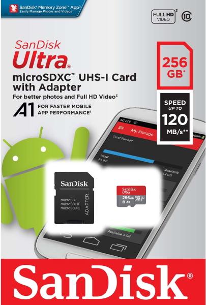 

Карта памяти SanDisk MICRO SDXC 256GB [SDSQUA4-256G-GN6MA], MICRO SDXC 256GB