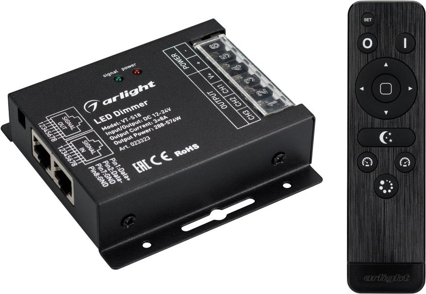 

Arlight Диммер VT-S18-3x8A (12-24V, ПДУ Стик 12кн, RF) [023323], Диммер Arlight Диммер VT-S18-3x8A (12-24V, ПДУ Стик 12кн, RF) 023323