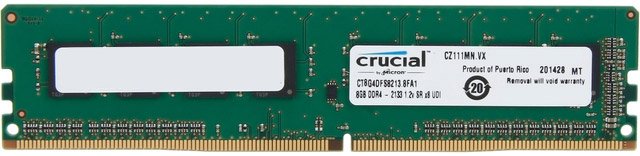 

Оперативная память Crucial 8GB DDR4 PC4-17000 (CT8G4DFD8213), 8GB DDR4 PC4-17000