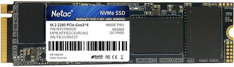 

Накопитель SSD Netac N950E Pro 2TB 2280 (NT01N950E-002T-E4X)