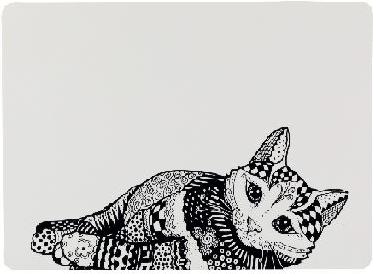 

Коврик под миски животных Trixie Zentangle с рисунком 44/28 см, Zentangle с рисунком 44/28 см
