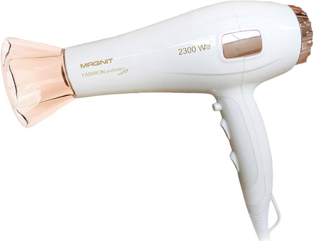

Фен Magnit RMH-1191 белый/бежевый, RMH-1191