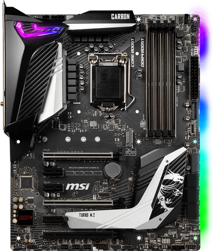 

Материнская плата MSI MPG Z390 GAMING PRO CARBON AC, MPG Z390 GAMING PRO CARBON AC