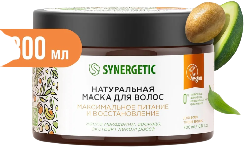 

Маска для волос Synergetic Максимальное питание и восстановление 300 мл (9801060006)