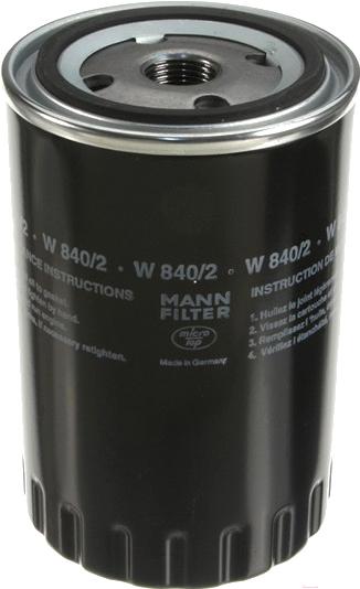 

Фильтр масляной Mann-Filter W840/2, W840/2