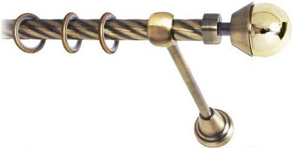 

Карниз Lm Decor Мельба 041 1р витой 1.6м антик, Мельба 041 1р витой 16мм 1.6м