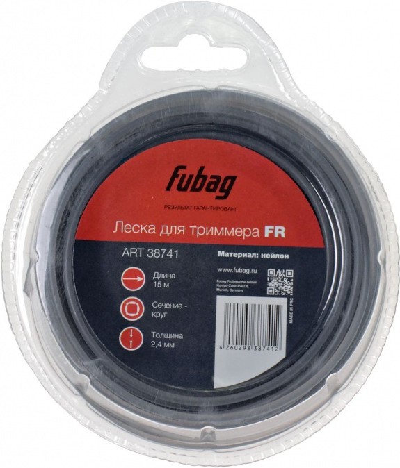 

Леска для триммера Fubag 2.4 15 м круг [38741], Леска для триммера Fubag 2.4 15 м круг 38741