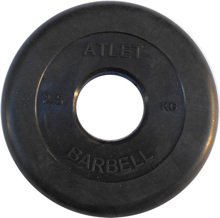 

Диск для штанги MB Barbell обрезиненный d 51 мм 2,5 кг Atlet черный [СГ000001046], обрезиненный d 51 мм 2,5 кг Atlet