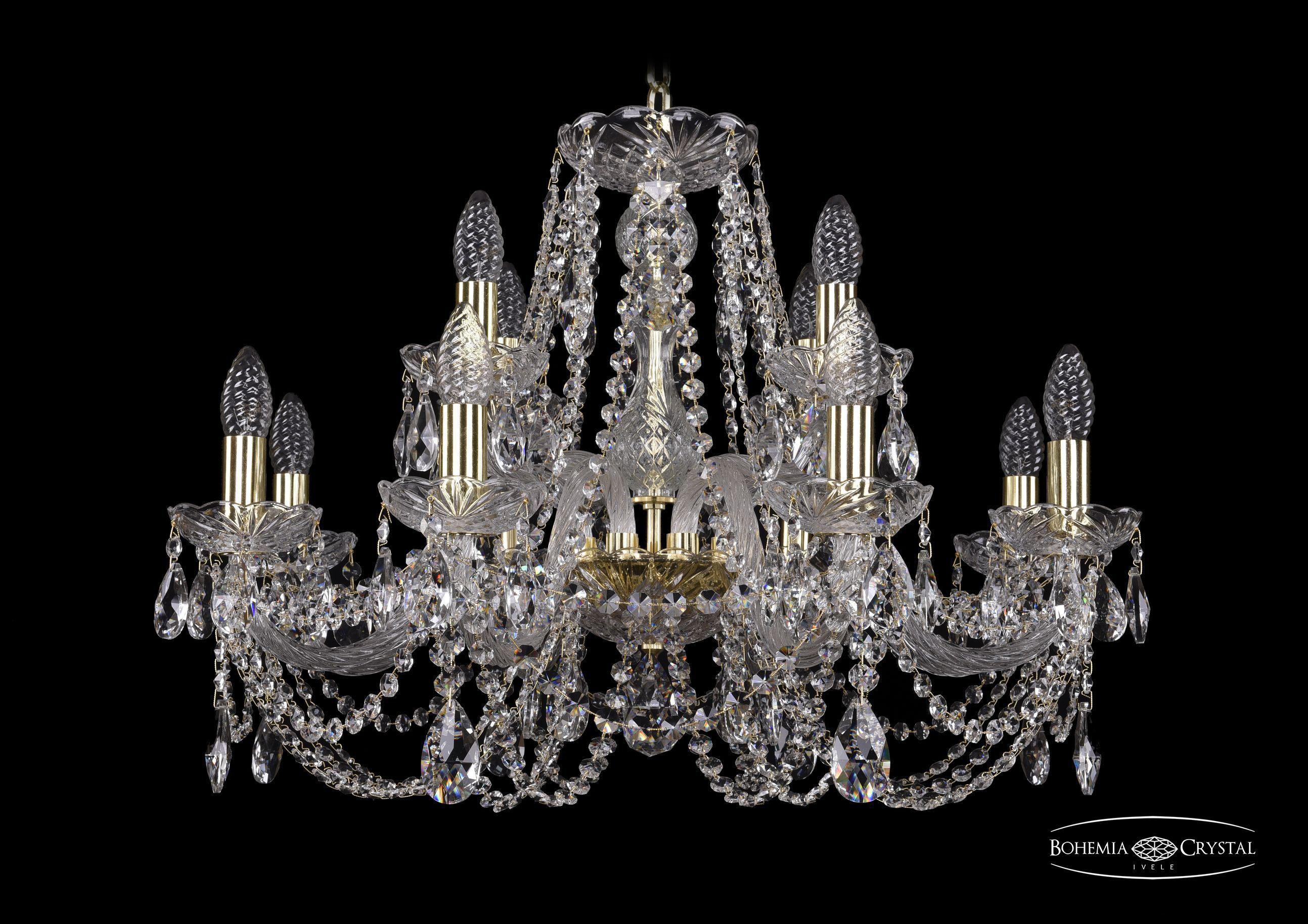 

Подвесная люстра Bohemia Ivele Crystal 1406/8+4/240/G