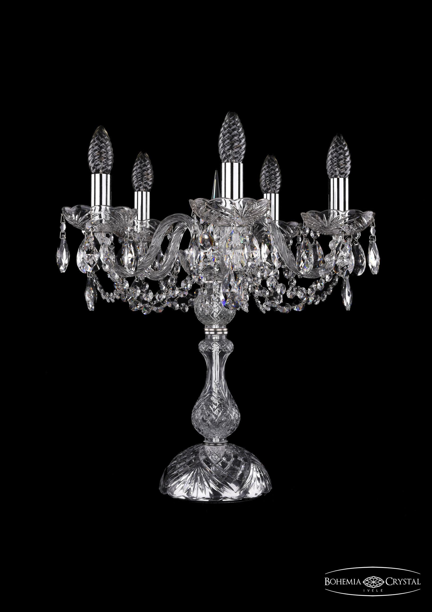 

Подвесная люстра Bohemia Ivele Crystal 1402L/5/141-47/Ni, Настольная лампа Bohemia Ivele Crystal 1402L/5/141-47/Ni