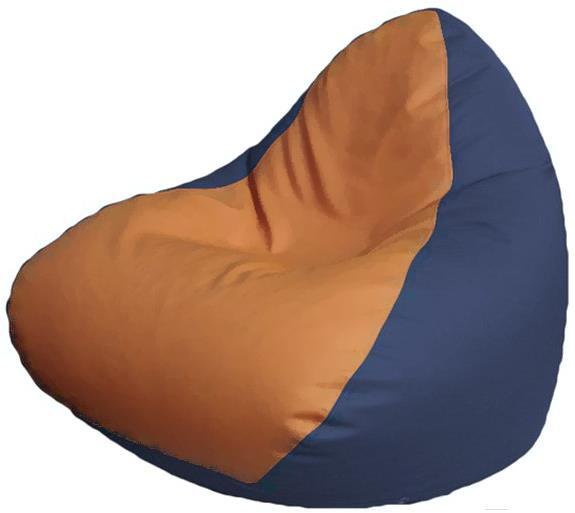 

Кресло-мешок Flagman Relax P2.3-87 оранжевый/синий, Бескаркасное кресло Flagman Relax P2.3-87 оранжевый/синий
