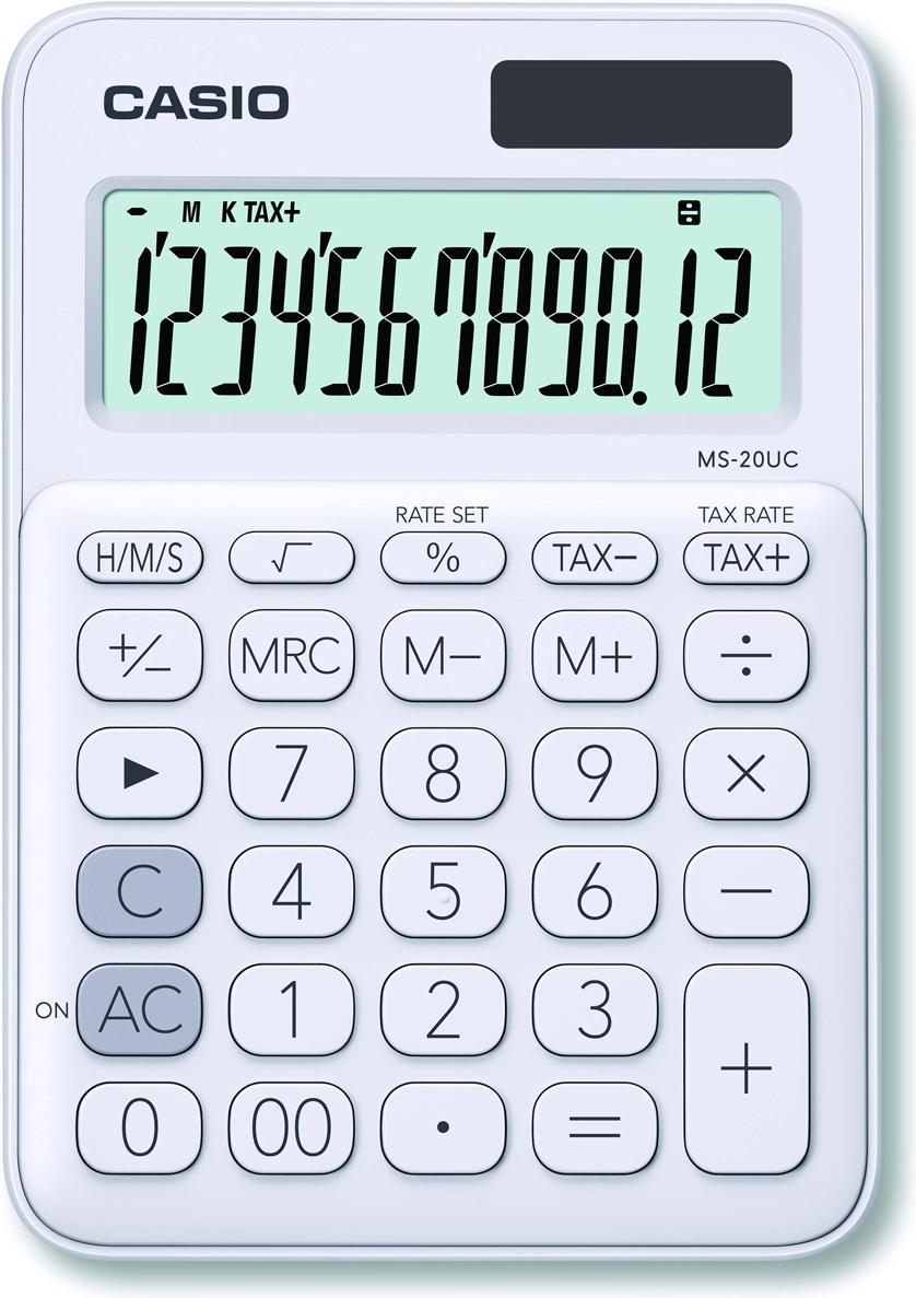 

Калькулятор Casio MS-20UC-WE-S-EC белый
