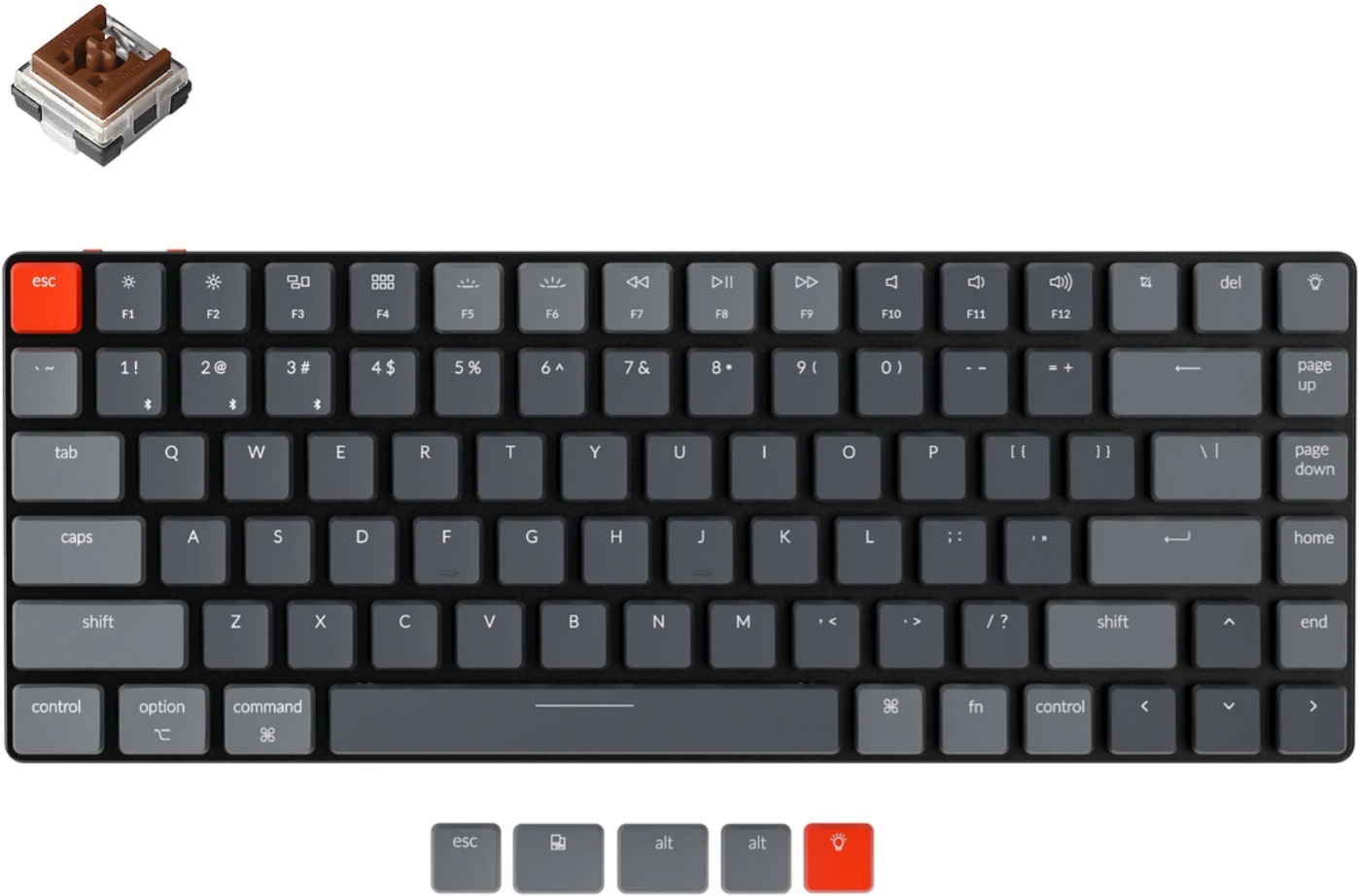 

Беспроводная клавиатура Keychron K3 Grey (RGB, Hot-Swap, Keychron Optical Brown Switch)