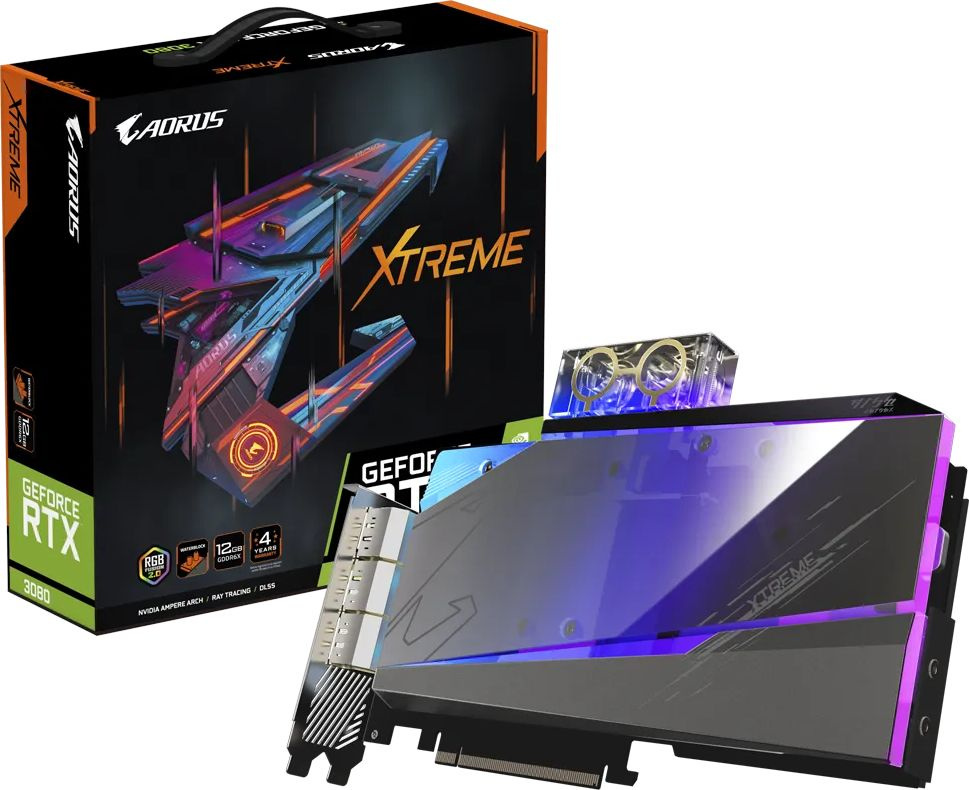

Видеокарта Gigabyte PCI-E 4.0 GV-N3080AORUSX WB-12GD