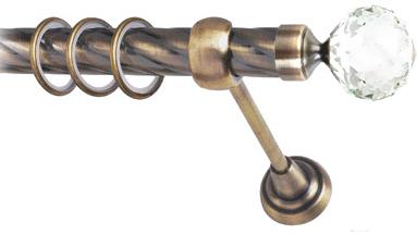 

Карниз Lm Decor Кристалл 130 1р витой 16мм 3.2м антик, Кристалл 130 1р витой 16мм 3.2м