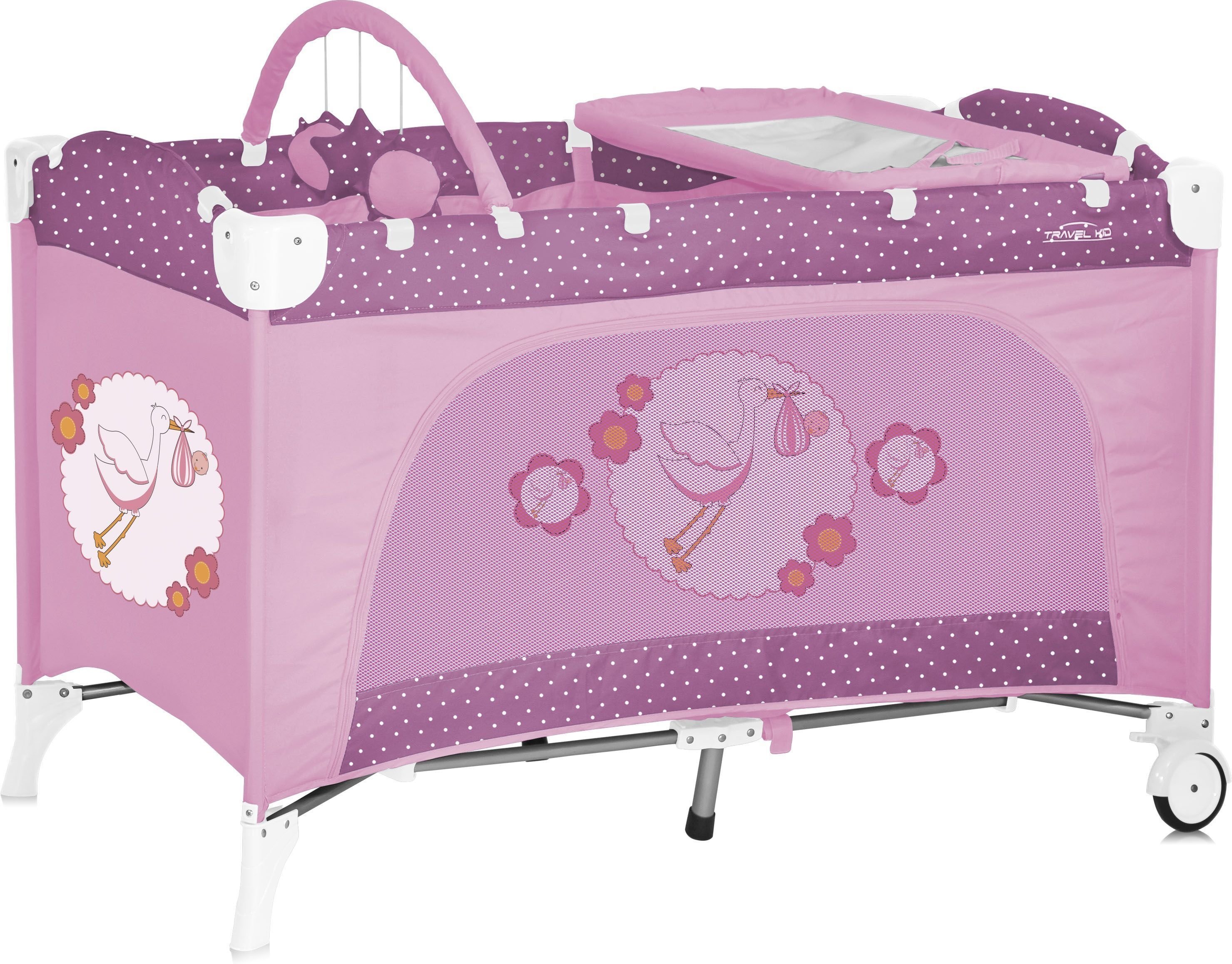 

Детский манеж Lorelli Travel Kid 2 Stork Rose [10080221536], Travel Kid 2 Stork