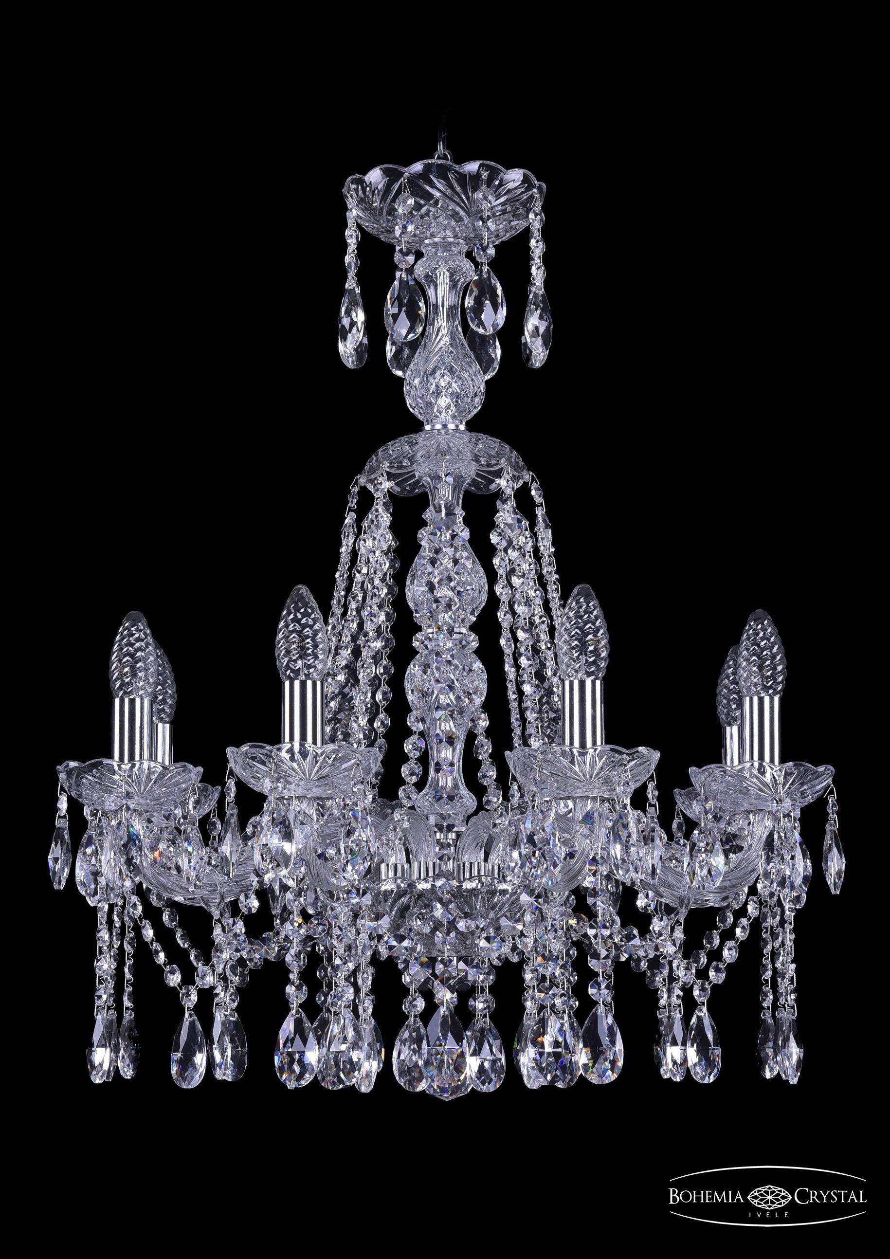 

Подвесная люстра Bohemia Ivele Crystal 1413/8/200/XL-66/Ni