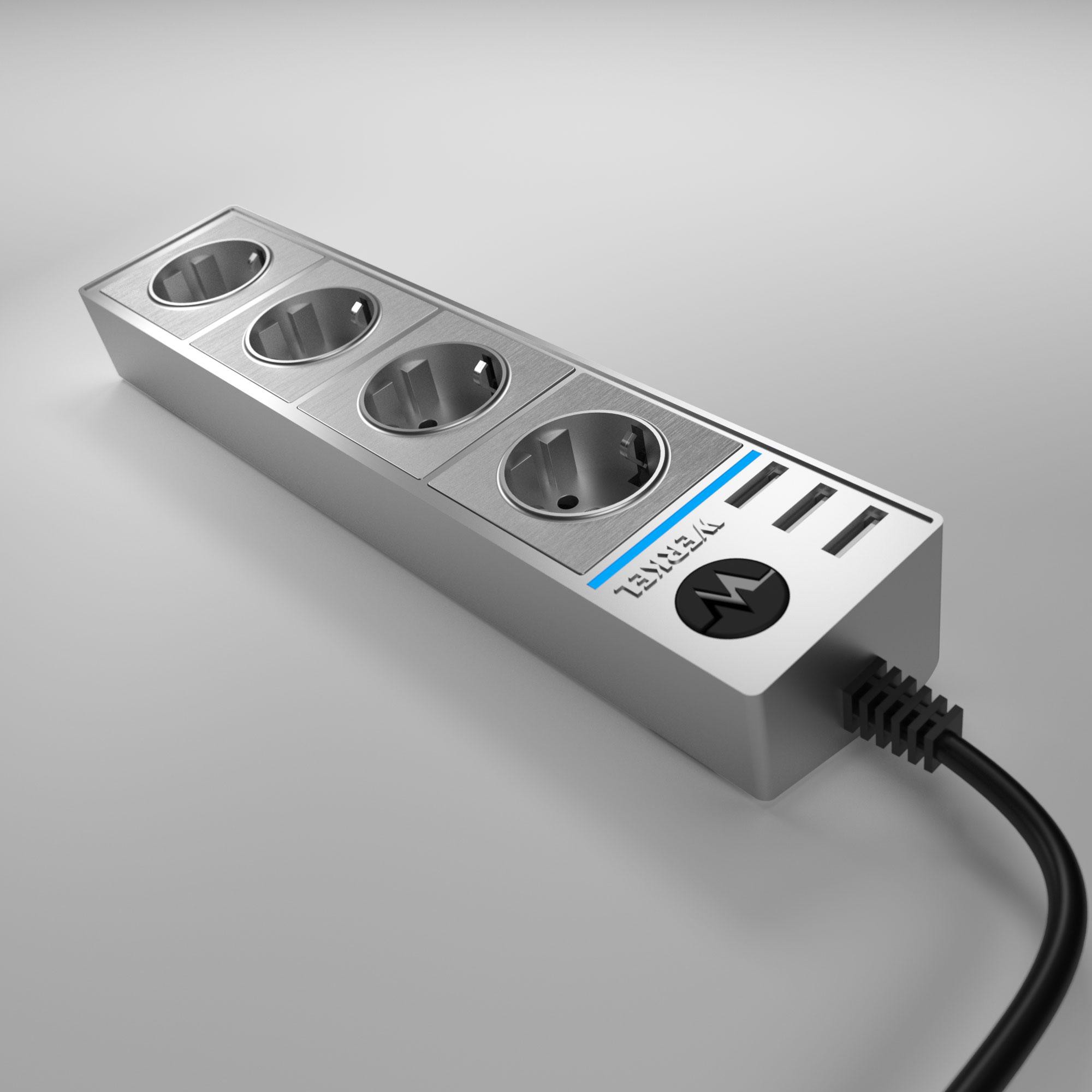 

Розетка и выключатель Werkel WL20-04-03 / Розеточный блок 4-х местный + 3 USB серебряный/серебряный рифленый, Розетка Werkel WL20-04-03 / Розеточный блок 4-х местный + 3 USB серебряный/серебряный рифленый