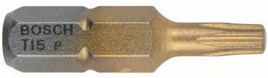 

Набор бит Bosch 2607001689 (3 предмета), Bosch TORX Т15 25мм TIN 2607001689