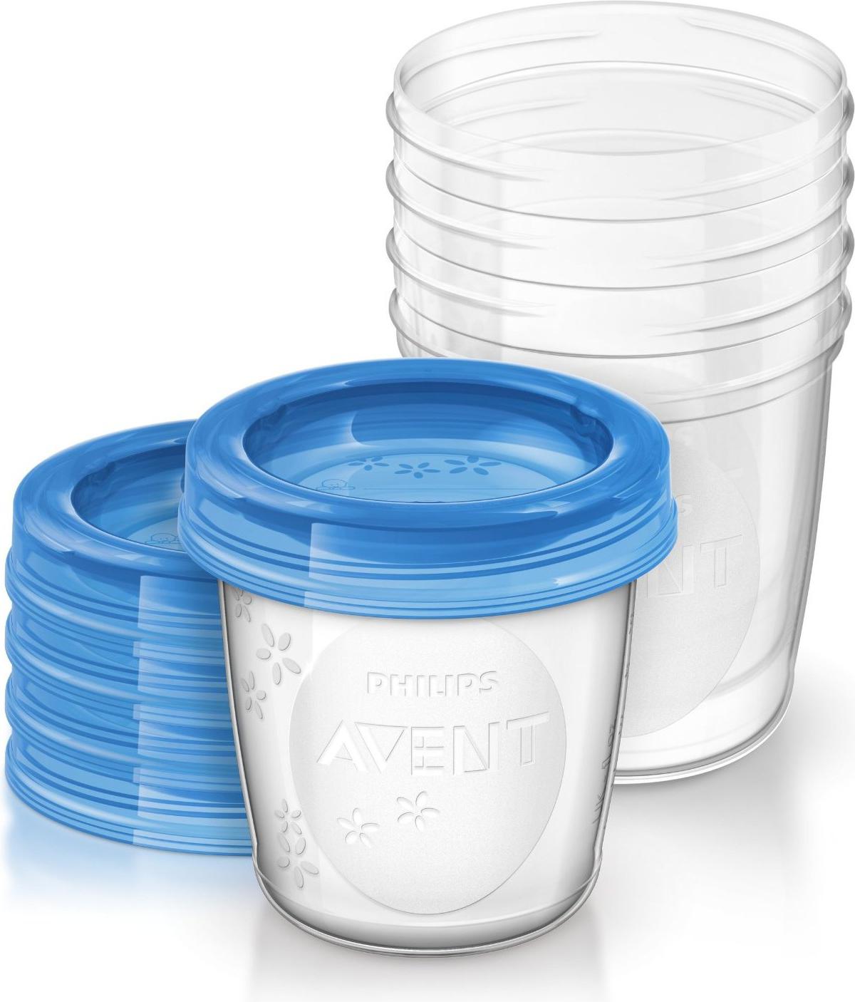 

Контейнер для хранения детского питания Philips AVENT SCF619/05, Контейнер для хранения молока Philips AVENT 180 мл 5 шт. + 5 крышек SCF619/05