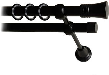 

Карниз Lm Decor Гиро 071 2р гладкий 25/19мм 1.6м черный матовый