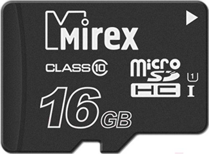 

Карта памяти Mirex 13612-MCSUHS16 microSDHC 16GB, Карта памяти Mirex microSDHC 16GB 13612-MCSUHS16