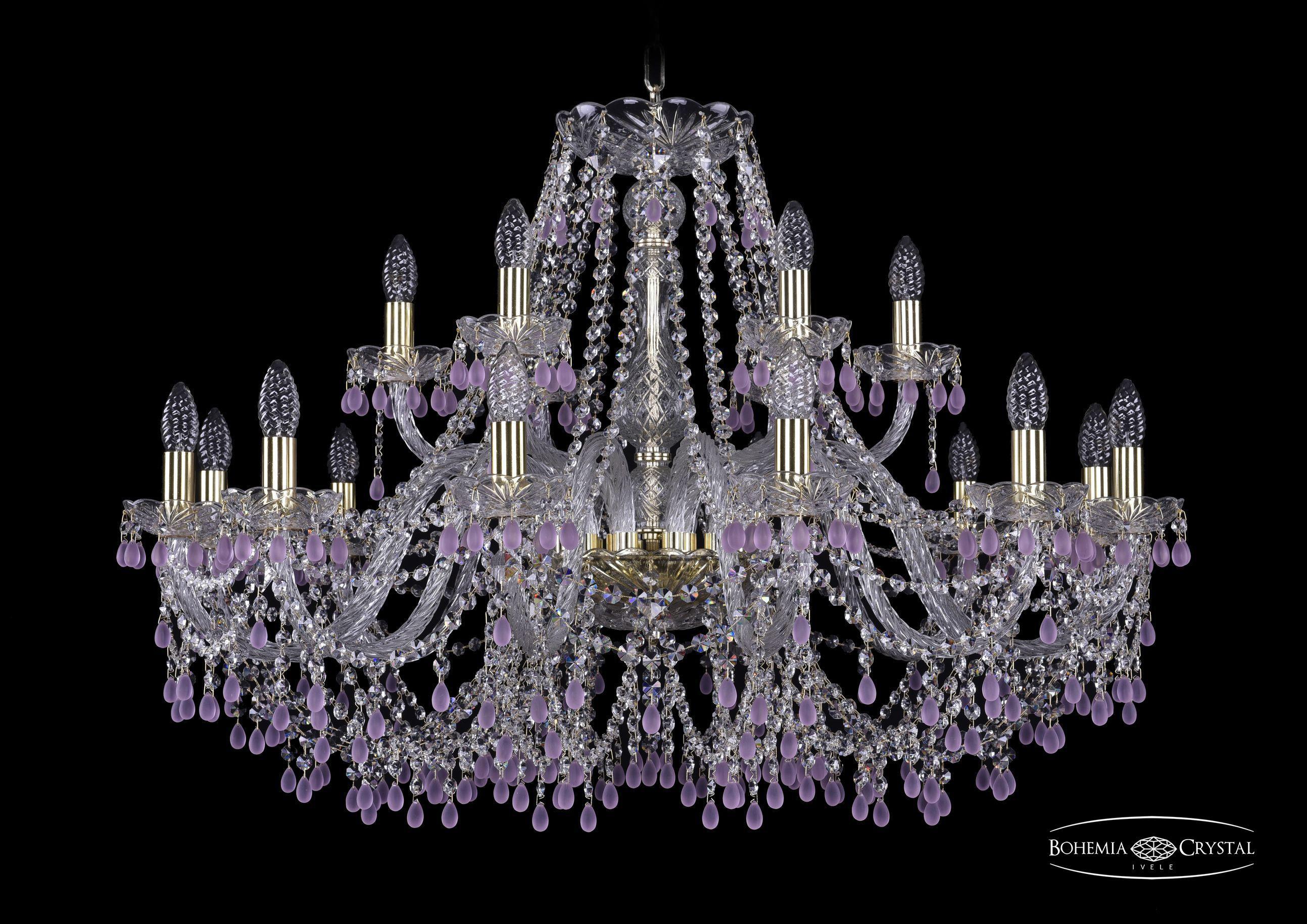 

Подвесная люстра Bohemia Ivele Crystal 1410/12+6/360/G/V7010