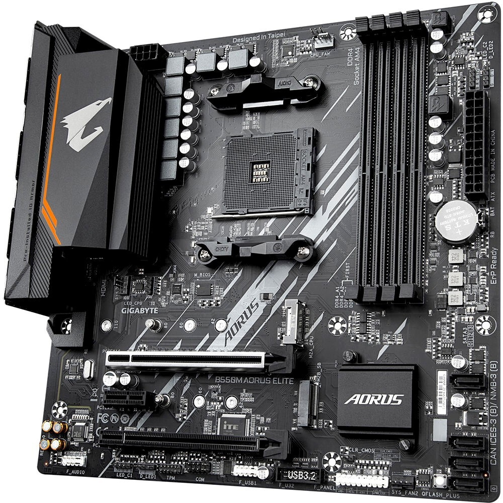 

Материнская плата Gigabyte MB B550M AORUS ELITE, Материнская плата GigaByte B550M AORUS ELITE