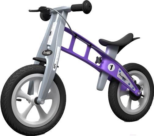 

Беговел FirstBIKE Street с тормозом фиолетовый, Street с тормозом