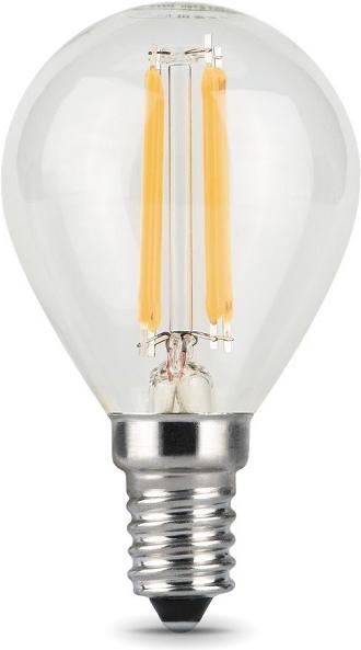 

Светодиодная лампа Gauss LED Filament Шар E14 5W 420lm 2700K 1/10/50 [105801105], LED Filament Шар E14 5W 420lm 2700K 1/10/50