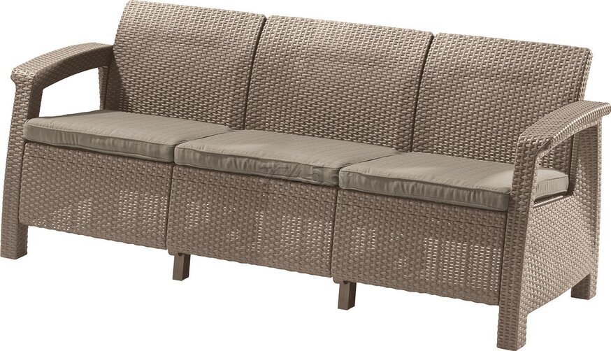 

Садовый диван Corfu II Max Love Seat капучино [172026636599], Садовый диван Keter Corfu II Max Love Seat 172026636599 капучино