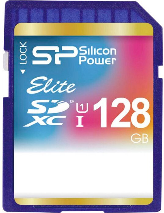 

Карта памяти Silicon-Power SD 128GB Elite SDXC Class 10 UHS-I [SP128GBSDXAU1V10], Карта памяти Silicon-Power SD 128GB Elite SDXC Class 10 UHS-I SP128GBSDXAU1V10