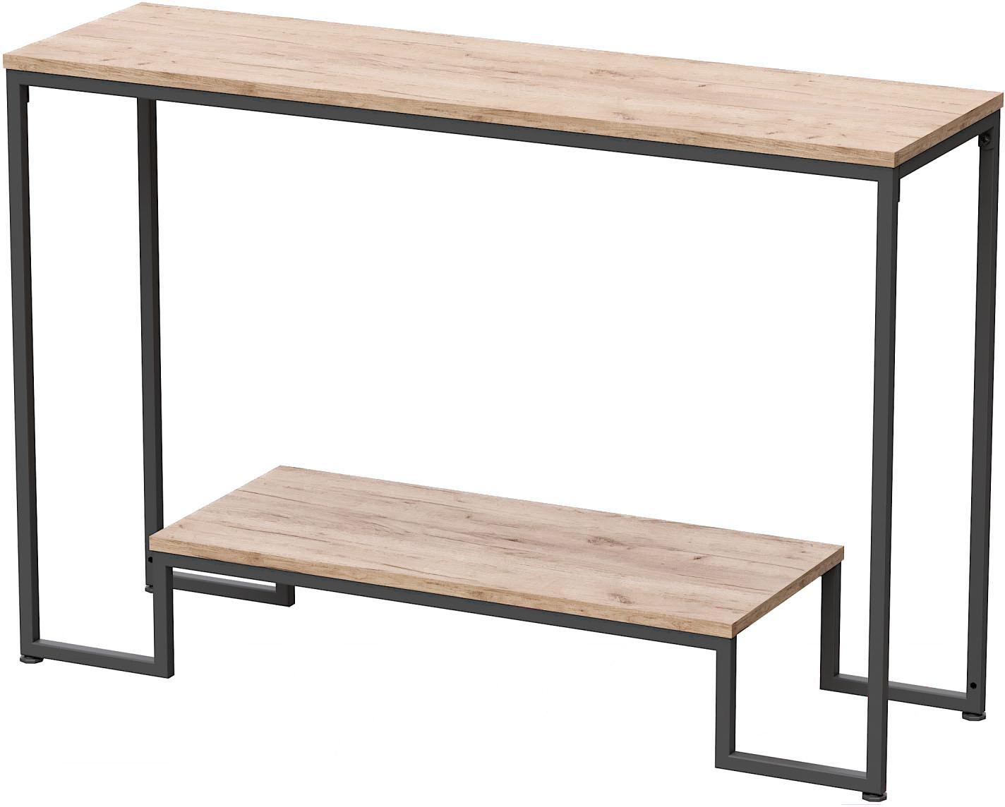 

Стол консольный Millwood Лофт Пекин 4 Л 120х35х80 дуб табачный Craft/металл черный