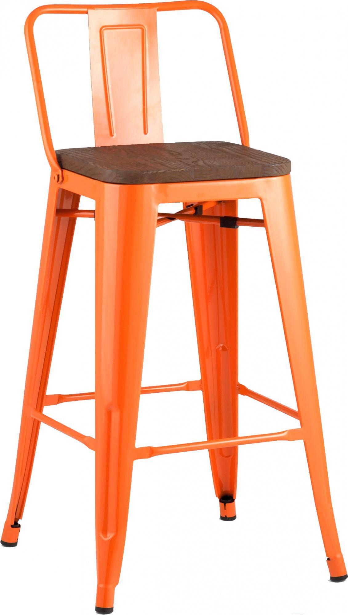 

Барный стул Stool Group Tolix wood со спинкой оранжевый глянцевый [YD-H675E-W LG-05], Барный стул Stool Group Tolix wood со спинкой YD-H675E-W LG-05 оранжевый глянцевый