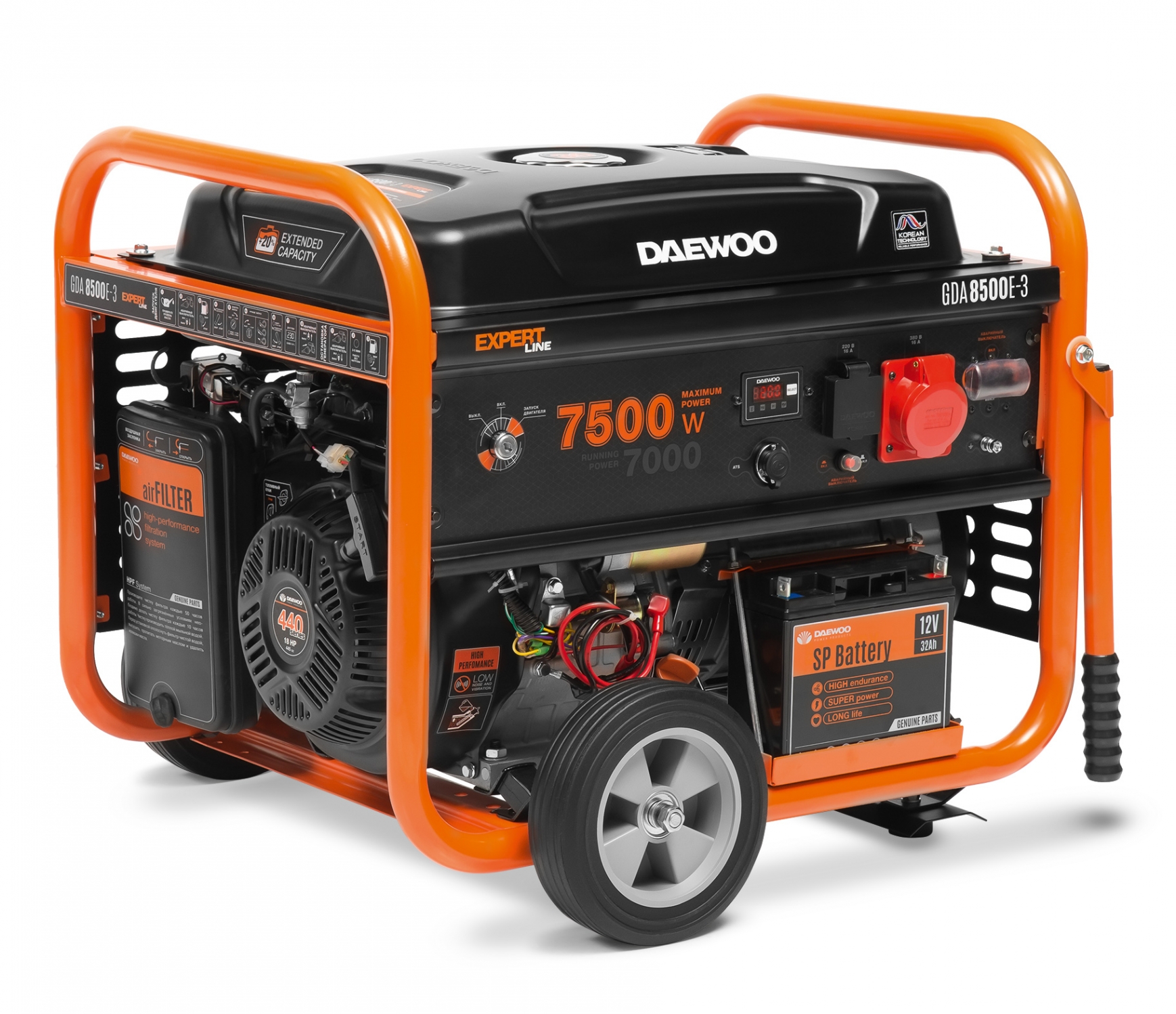 

Бензиновый генератор Daewoo Power GDA 8500E-3, GDA 8500 E-3