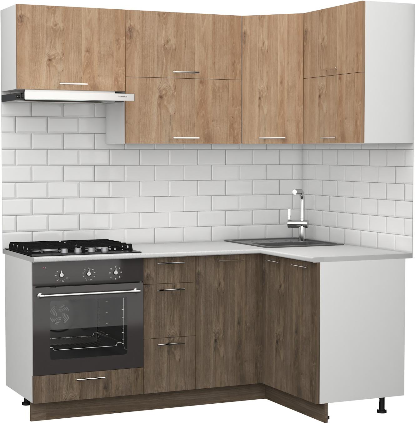 

Готовая кухня Сивирин-Компани Клео крафт правый 1,2*1,9 гикори темный\гикори натуральный