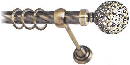 

Карниз Lm Decor Ажур 095 1р витой 25мм 3м антик, Ажур 095 1р витой 25мм 3.0м