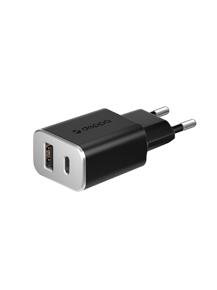 

Зарядное устройство Deppa CЗУ USB+USB Type-C 3.4А черный [11386], CЗУ USB+USB Type-C 3.4А