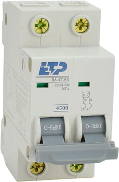 

Выключатель нагрузки ETP ВА 47-63 2P 6А (С)