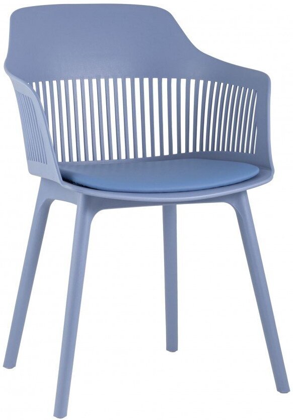 

Стул Stool Group Crocus с подушкой голубой [SL-7047DP greyish blue 70107 DUAL], Стул Stool Group Crocus с подушкой SL-7047DP greyish blue 70107 DUAL голубой