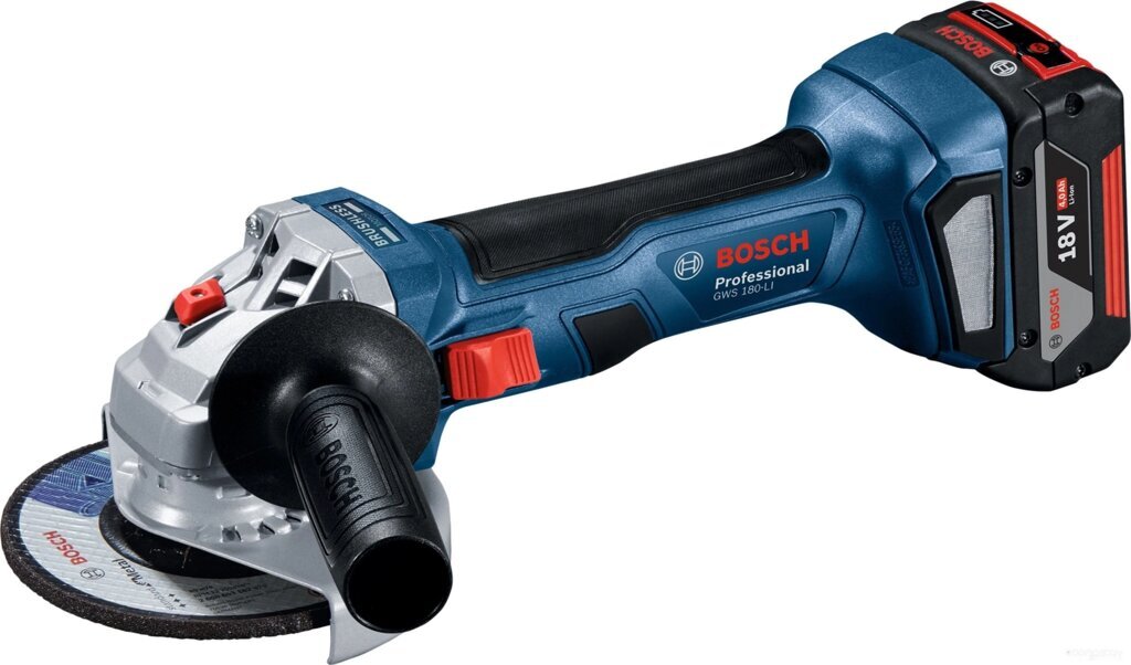 

Угловая шлифмашина Bosch GWS 180-LI [06019H9025], Угловая шлифмашина Bosch GWS 180-LI Professional 06019H9025