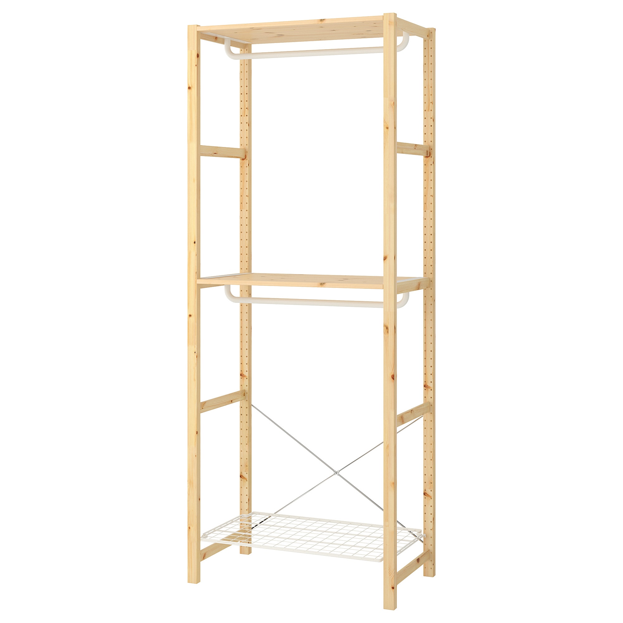 

Стеллаж с платяной штангой IKEA ИВАР [392.876.85], Ивар