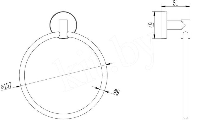 

Держатель полотенца Ledeme L1704