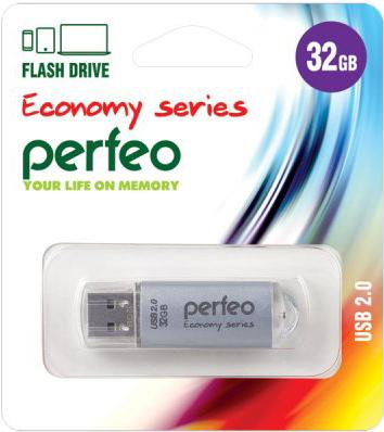 

Usb flash Perfeo 32GB E01 economy series Silver [PF-E01S032ES], 32GB E01 economy series