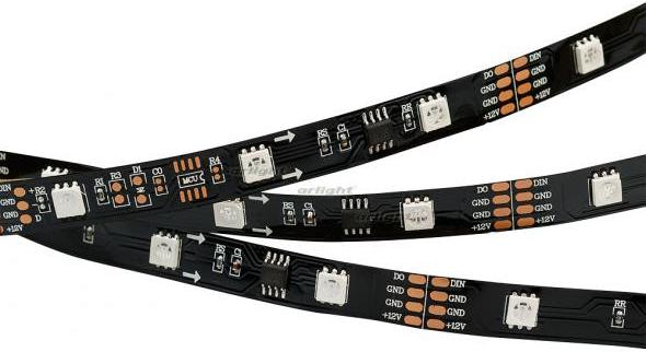 

Arlight Лента SPI-5000-AM 12V RGB (5060,150 LED x3,1804, Black) [024599], Светодиодная лента Arlight Лента SPI-5000-AM 12V RGB (5060,150 LED x3,1804, Black) 024599