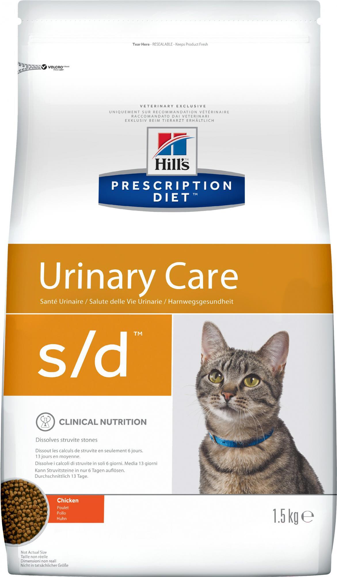 

Корм для собак Hill's Prescription Diet Canine w/d with Chicken 1.5 кг, Корм для кошек Hill's Prescription Diet Urinary Care c/d Multicare Chicken 1.5кг
