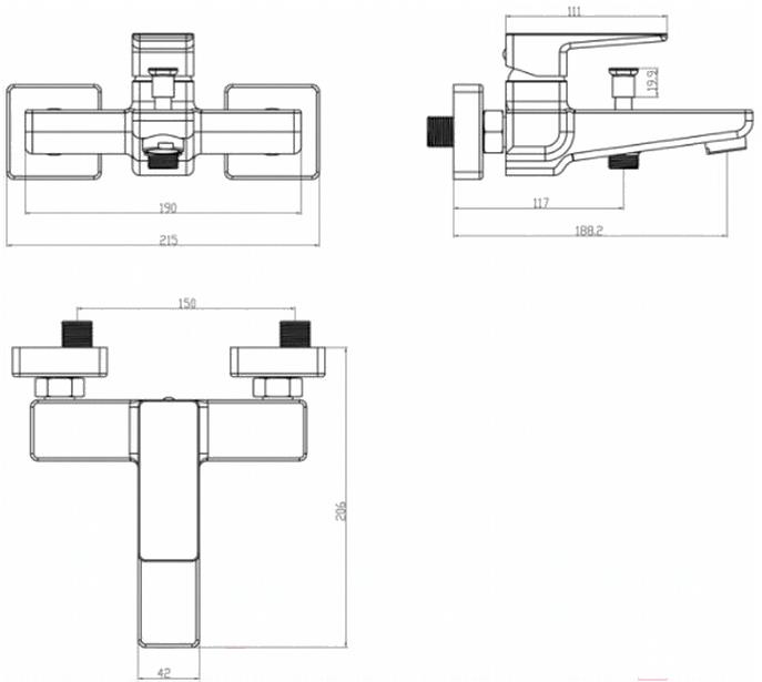 

Смеситель Omnires Parma PM7430 BIA/CHR, Parma PM7430 BIA/CHR